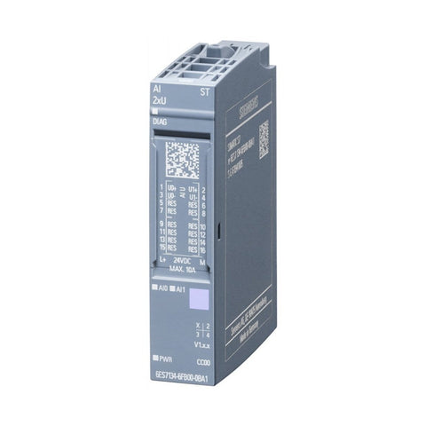 Siemens 6ES7134-6FB00-0BA1 SIMATIC ET 200SP analog input module for industrial automation.