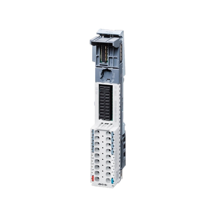 Siemens 6ES7193-6BP00-0DA0 SIMATIC ET 200SP Base Unit, Type A0, DIN rail mount.