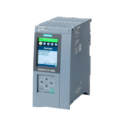 Siemens 6ES7515-2AN03-0AB0 S7-1500 CPU module for high-speed processing and secure communication in industrial automation.