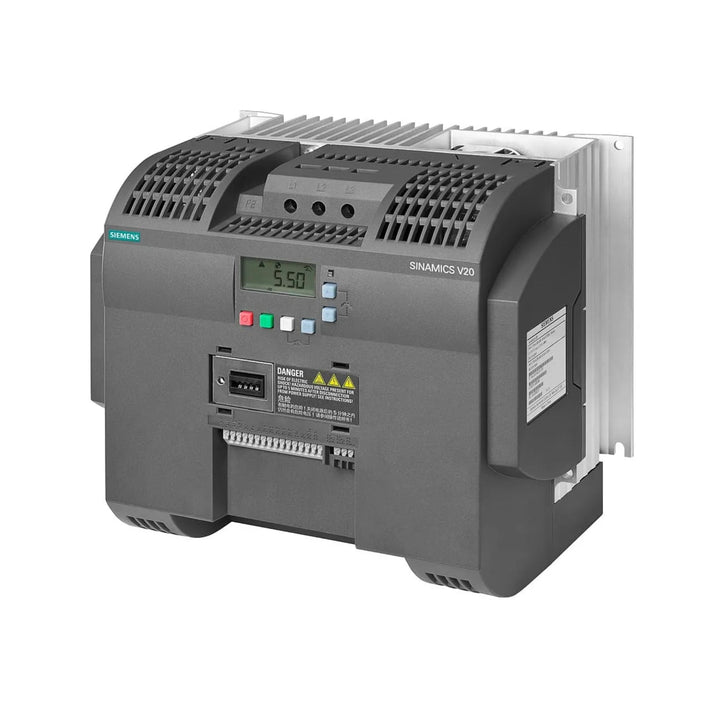Siemens 6SL3210-5BE31-1UV0 SINAMICS S120 power module, 11 kW, 3AC 400 V, with integrated brake chopper for dynamic motor control.