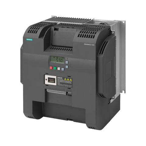 Siemens 6SL3210-5BE32-2CV0 SINAMICS G120 PM240-2 power module, 110 kW, with braking chopper for industrial motor control.