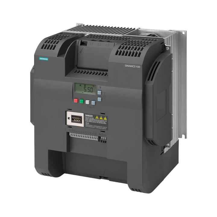 Siemens 6SL3210-5BE32-2CV0 SINAMICS G120 PM240-2 power module, 110 kW, with braking chopper for industrial motor control.