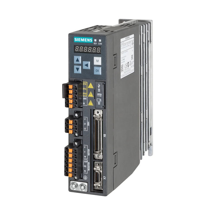 Siemens 6SL3210-5FB10-1UA2 SINAMICS S120 power module, 400 V, 10 A, for precise industrial motor control.