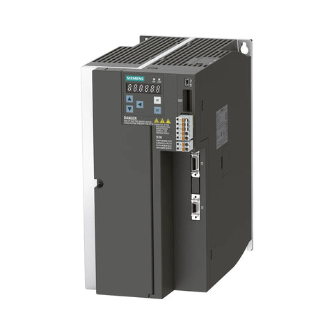 Siemens 6SL3210-5FE15-0UF0 SINAMICS S120 power module, 400 V, 15 A, for industrial motor control.