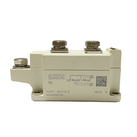 Semikron SKKT 253/16E 253 A 1600 V thyristor diode module in SEMIPACK 3 housing for industrial control systems