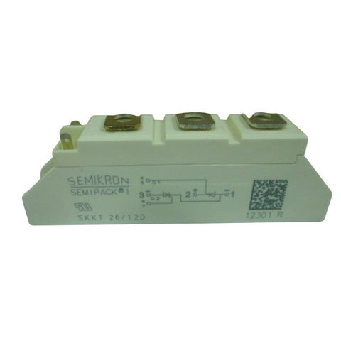 Semikron SKKT 26/12D 26 A 1200 V thyristor diode power module in SEMIPACK 1 housing 