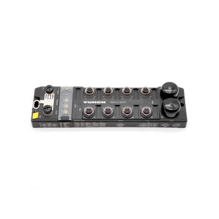 Turck TBEN-L5-16DIP IP67 Ethernet field I/O module with 16 digital PNP inputs.