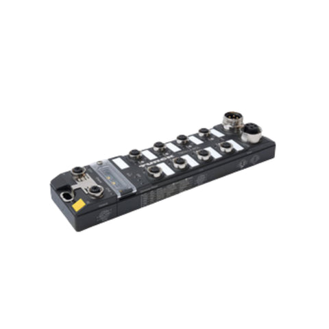 Turck TBEN-L5-8IOL IO-Link master module, 8 ports, IP69K, multiprotocol Ethernet, machine-mount design.
