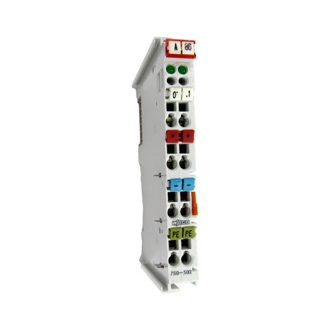 WAGO 750-502 2-channel digital output module, 24 VDC 2 A per channel, short-circuit protection, IP20