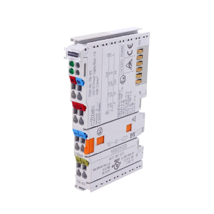WAGO 750-613 system power supply module, 24 VDC, 2 A field supply jumper, IP20
