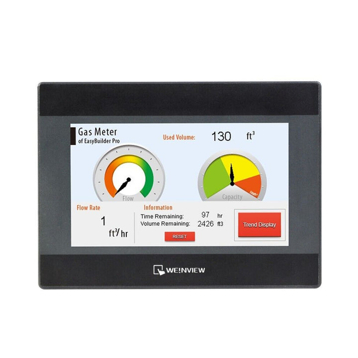 Weintek MT6103iP 10.1" HMI touchscreen panel with serial communication ports for industrial automation applications.